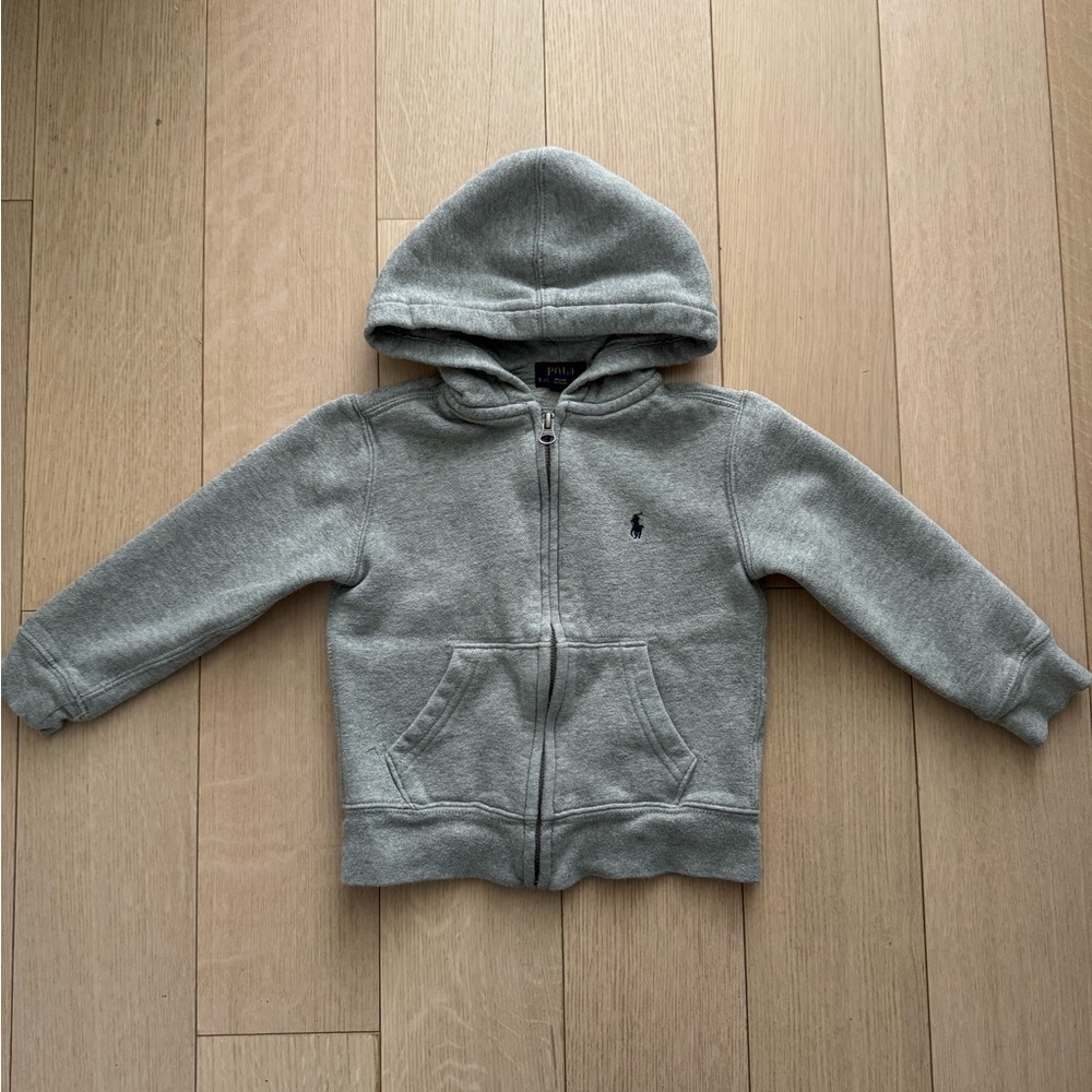 Polo by Ralph Lauren Gray Zip-Up Hoodie Sweatshirt